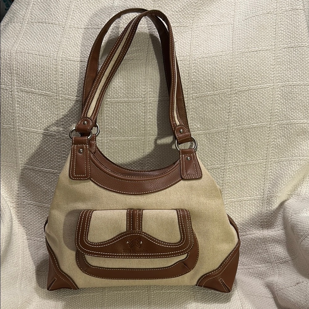 STONE MOUNTAIN Canvas/Leather Women's Shoulder Bag